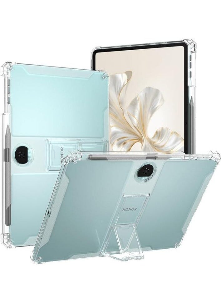 Stand Case for Honor Pad 9 12.1 inch, Soft Skin TPU Stand Tablet Protective Case Cover, Honor Pad 9 12.1 inch Clear Shockproof Cover Tablet Protector - Transparent - Image 1